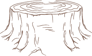 切り株のイラスト