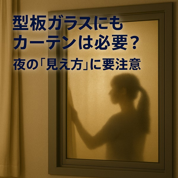 型板ガラスにもカーテンは必要？夜の見え方に注意